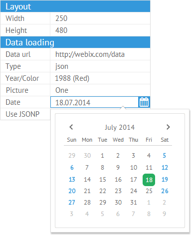 date-picker-in -property-view