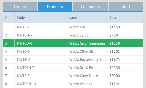 webix reponsive web app