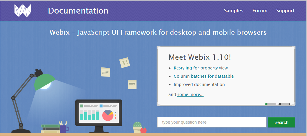 updated webix documentation