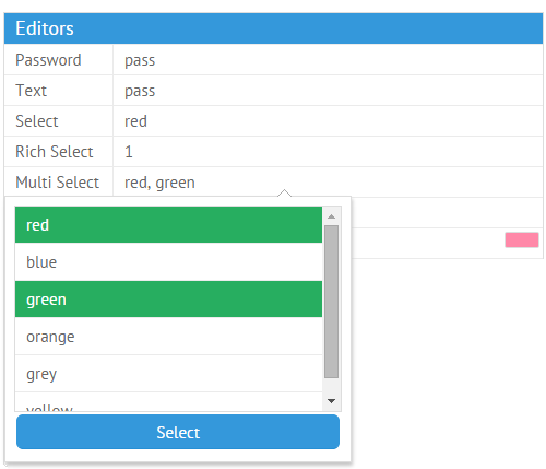 webix property sheet editors