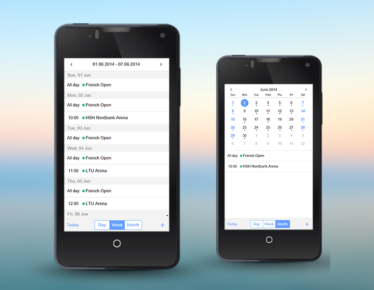 Recurring events in Webix Mobile Scheduler