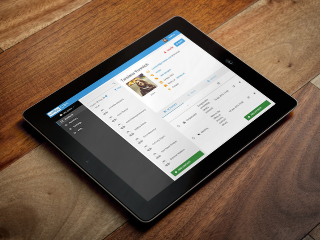 webix crm on tablets