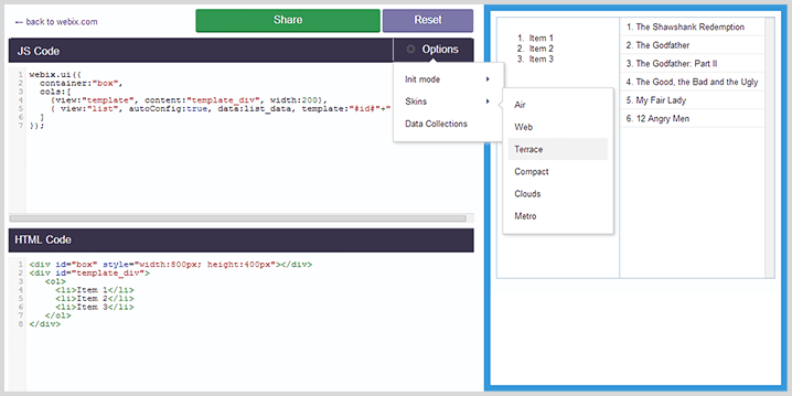 ebix Code Snippet for live coding