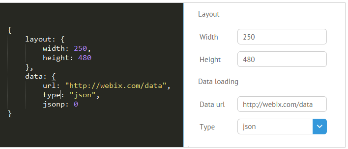 json to form