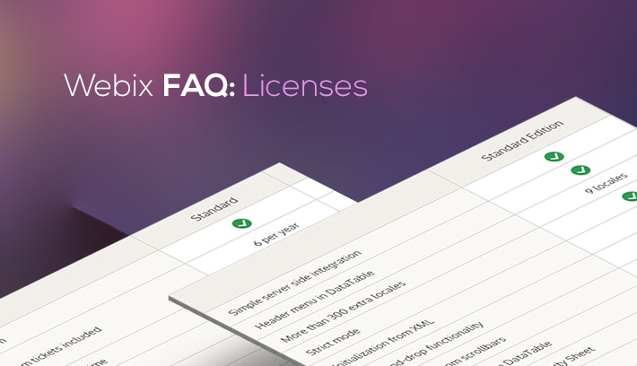Webix license