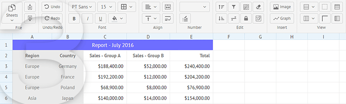 Webix SpreadSheet