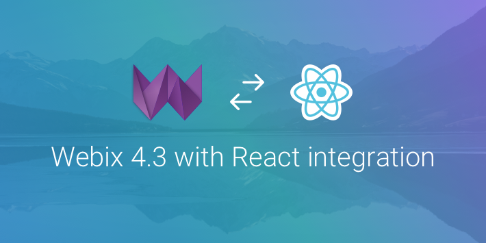 Webix UI library with React integration