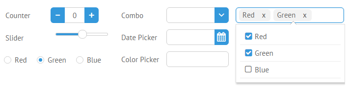 Selection controls for limiting user choice