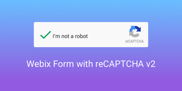 Webix Form with reCAPTCHA
