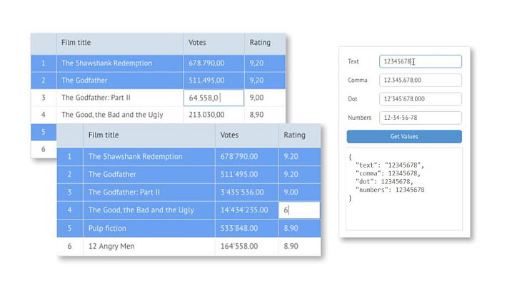 Webix 5.1 редактирование чисел в нужном формате в Webix Form и Webix DataTable