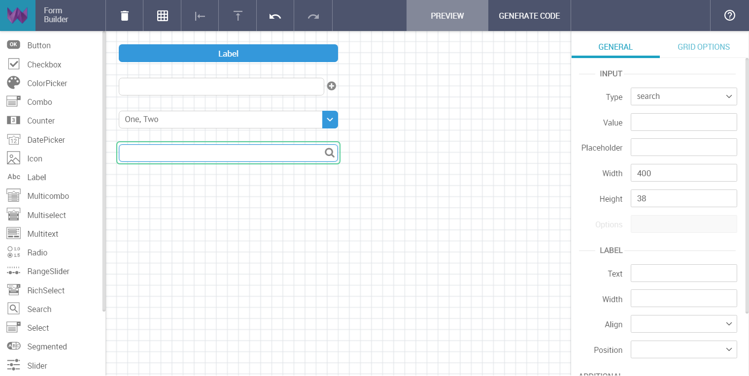 Webix 5.2 new form builder