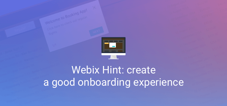 Webix Hint a widget for creating tours in apps