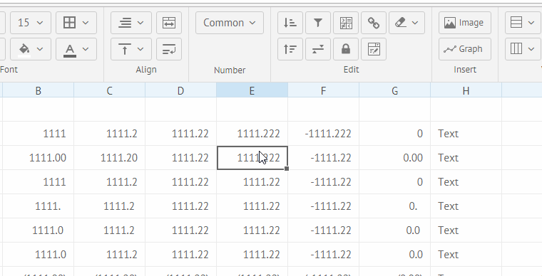 Webix Spreadsheet с новым окном для создания форматов для чисел