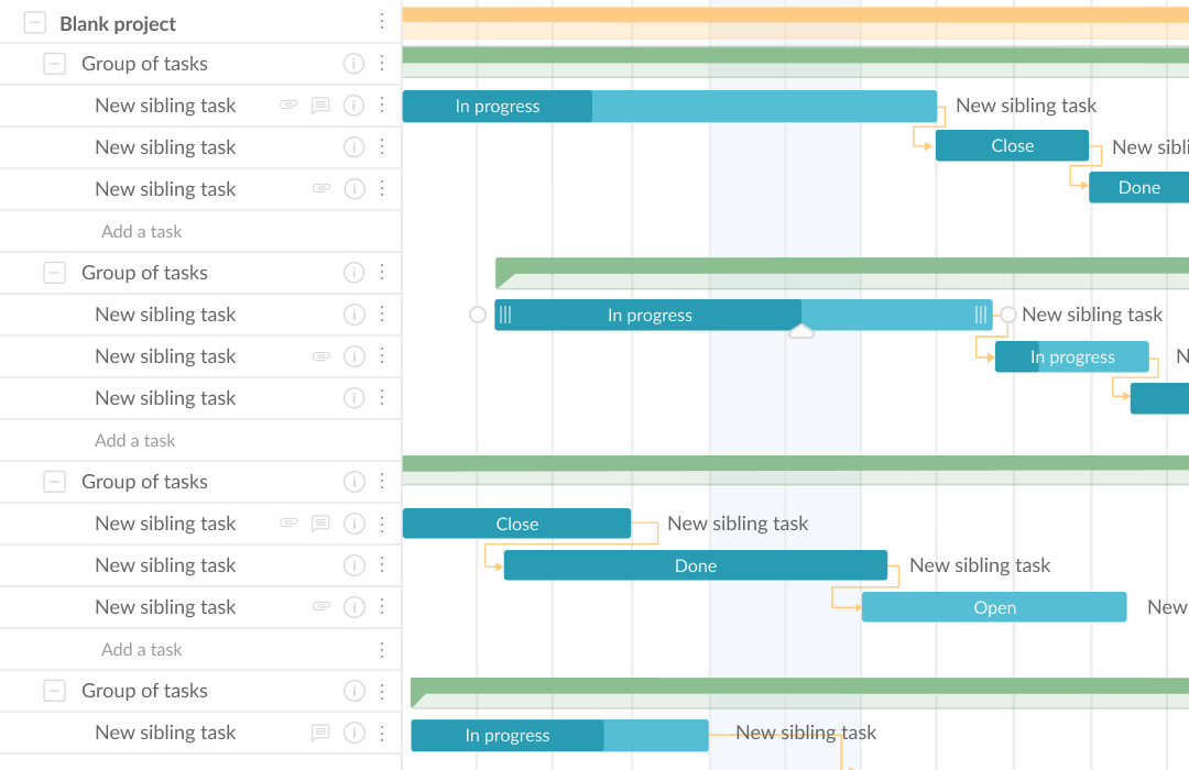 harvest app gantt chart