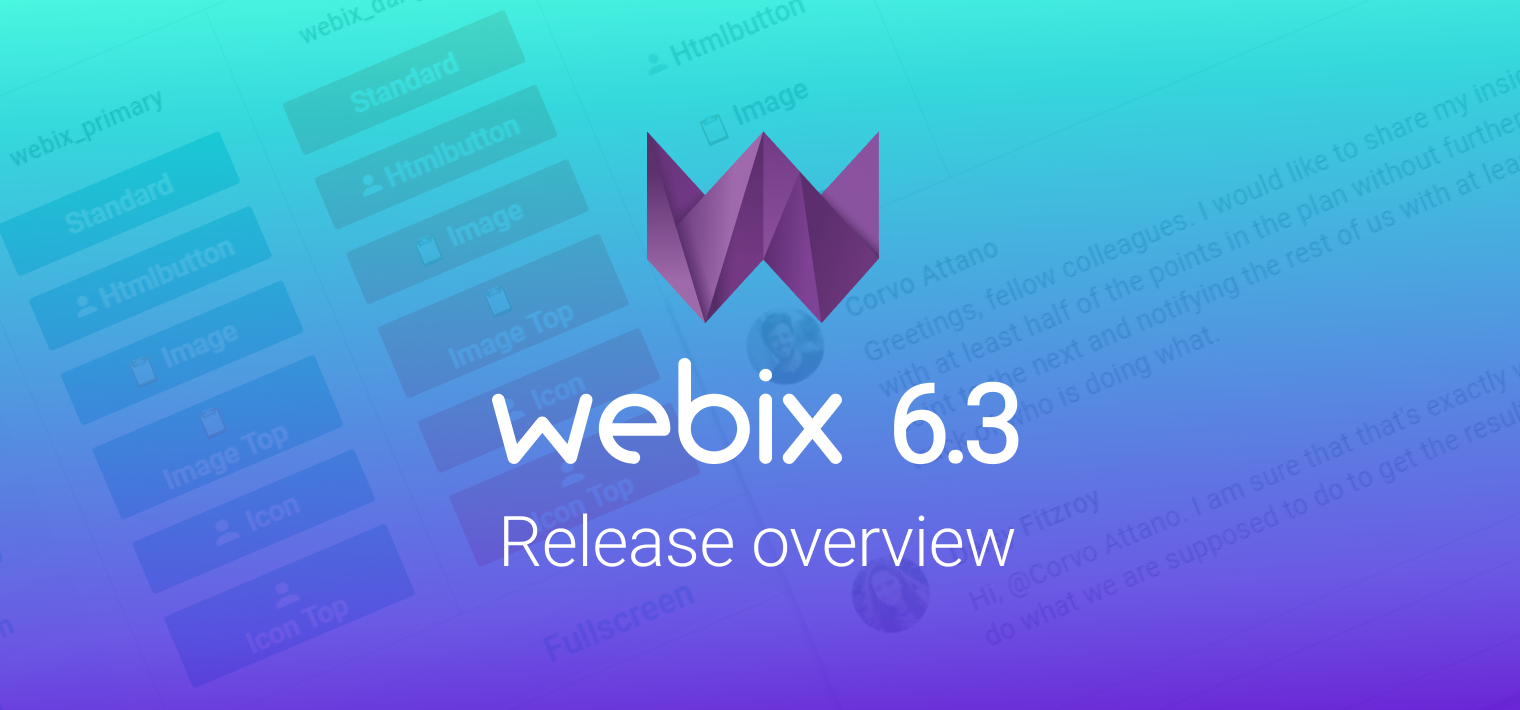 Webix 6.3: Full-Screen Mode, Mentions in Comments, and Improved Data Grouping