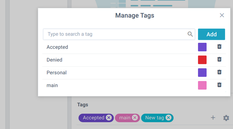 manage tags