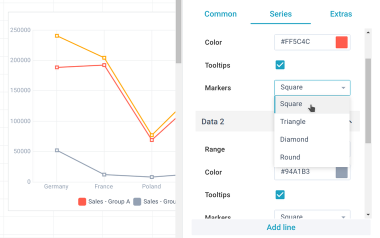 spreadsheet charts