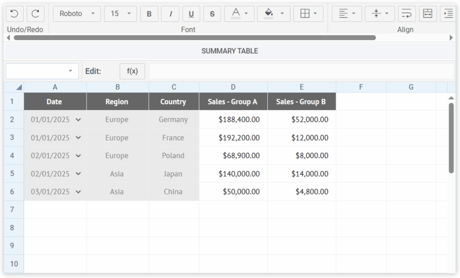 SpreadSheet