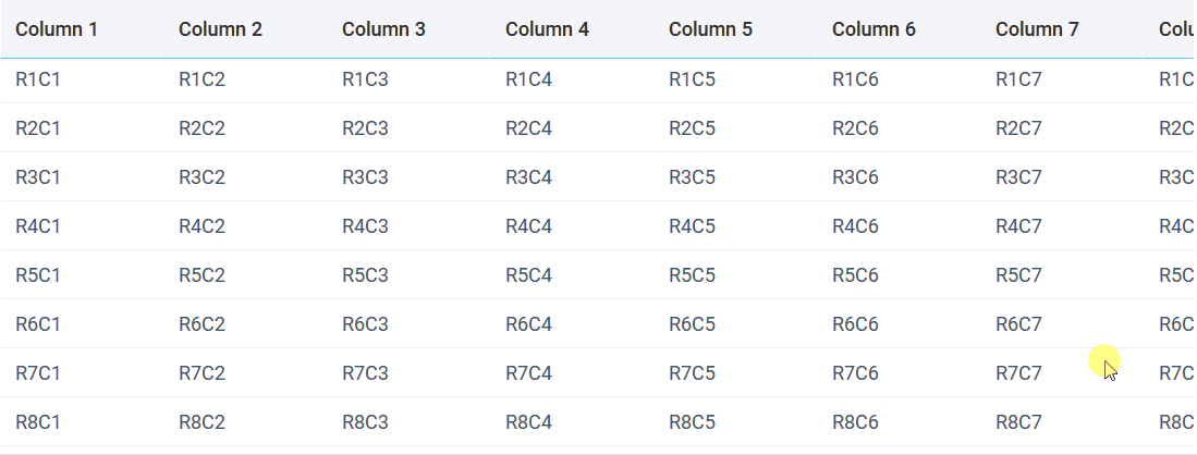 Grid Dynamic Scrolling