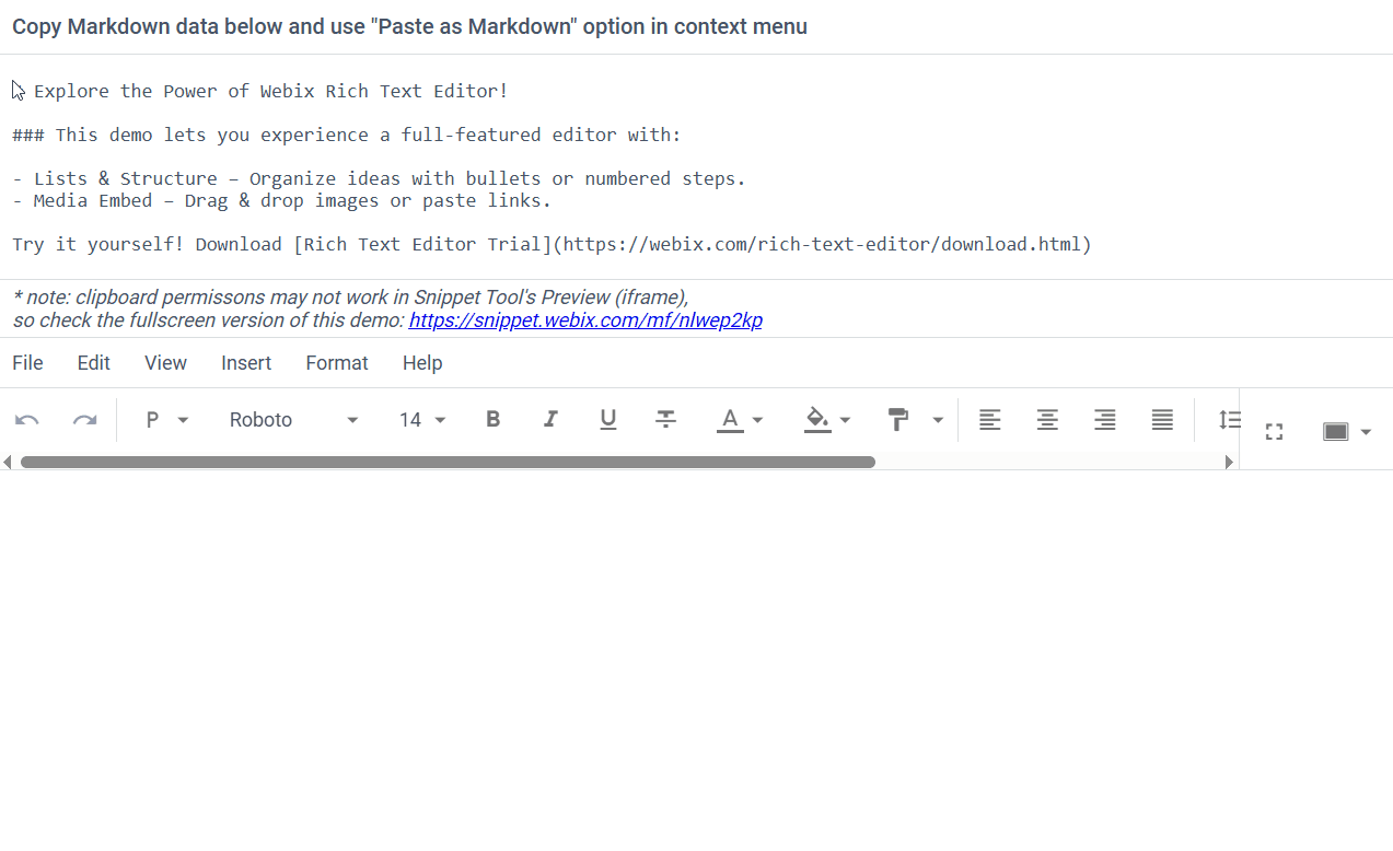 Drag and Drop in Rich text Editor